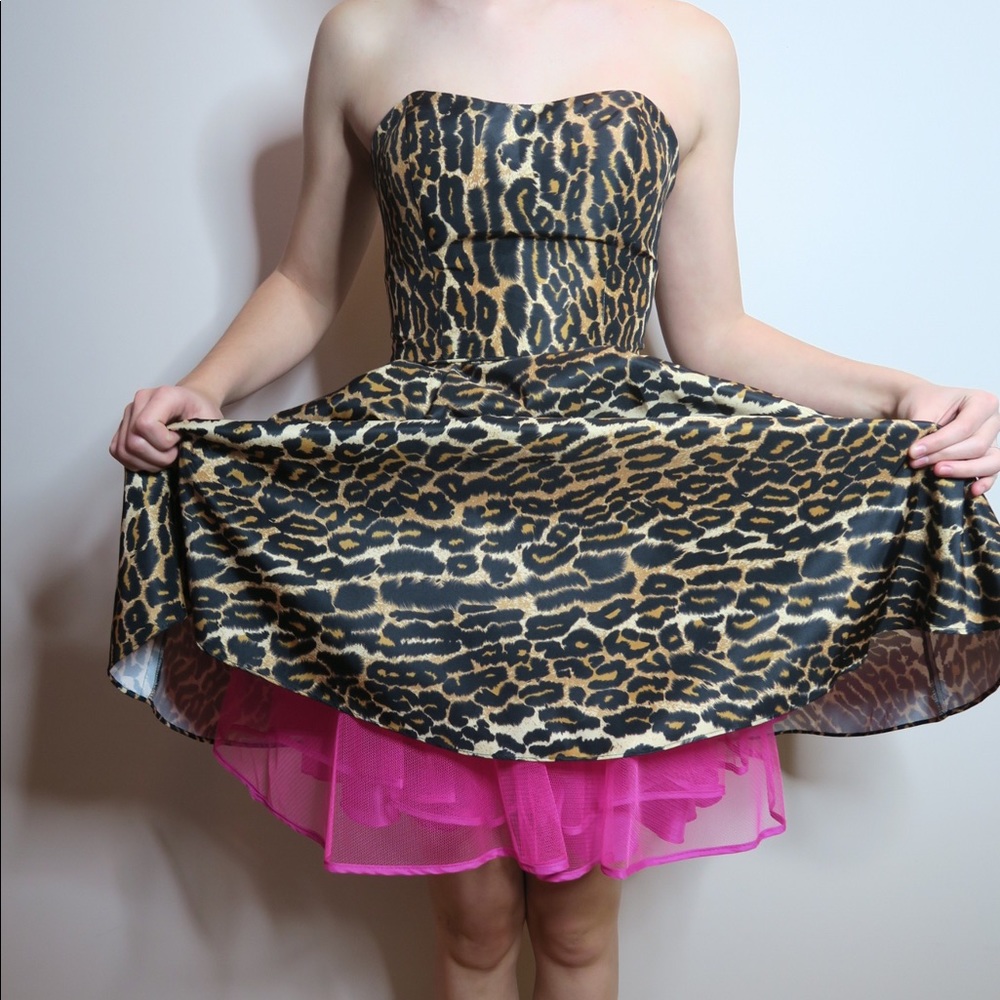 Sherri Hill cheetah print dress